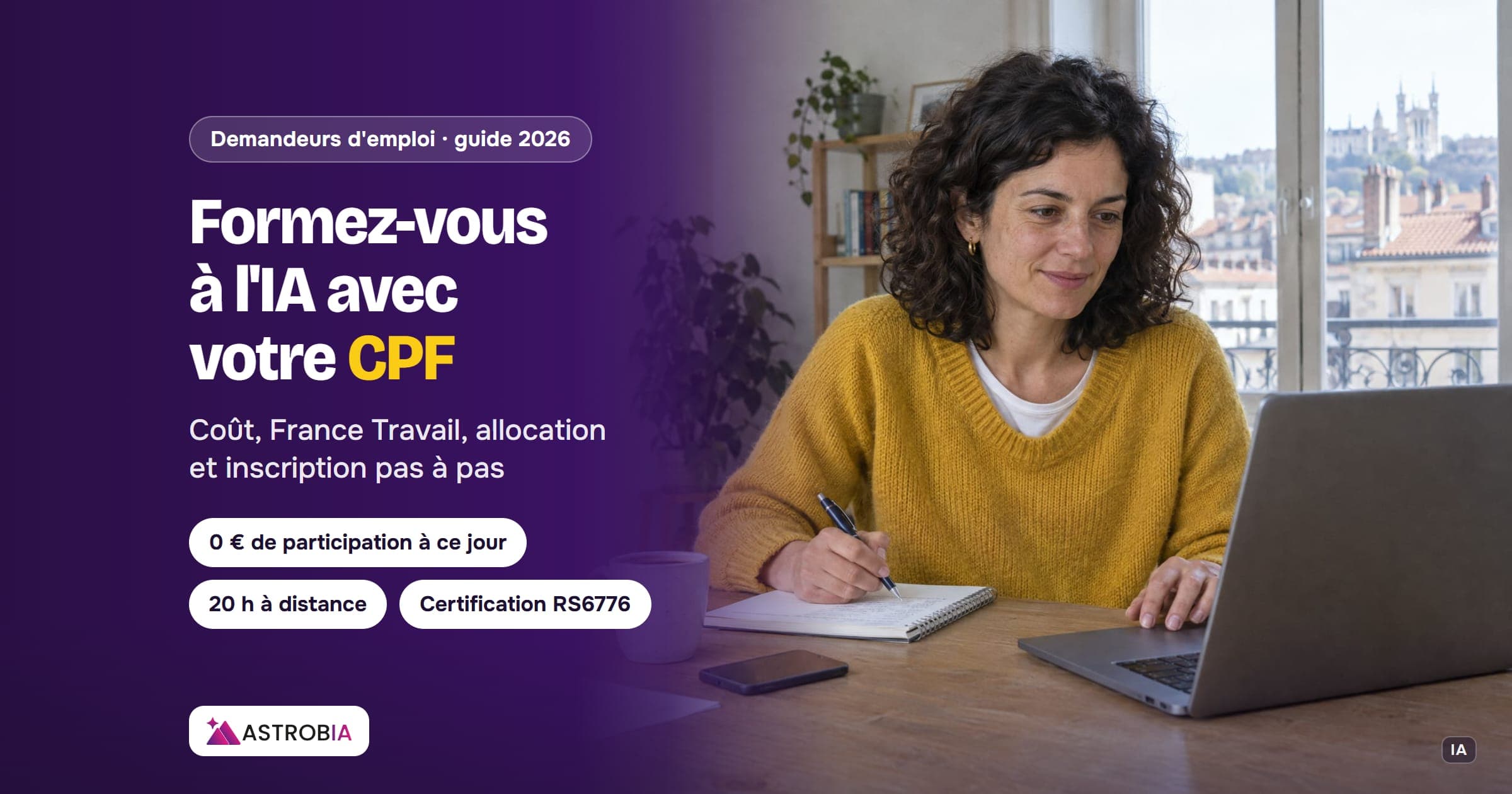 Formation IA pour demandeur d'emploi avec le CPF en 2026
